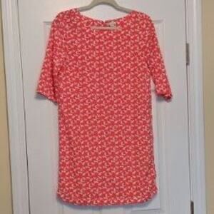 Gap Cat Lovers Coral & White Dress Size XS
